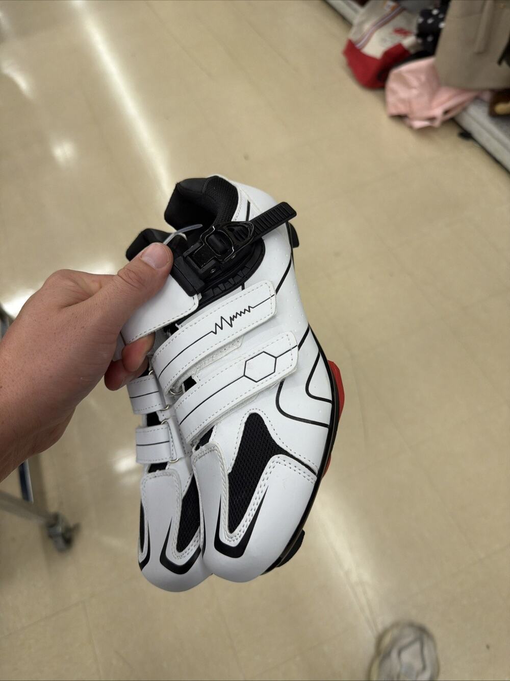 Cycling Shoes White/Black Size 42